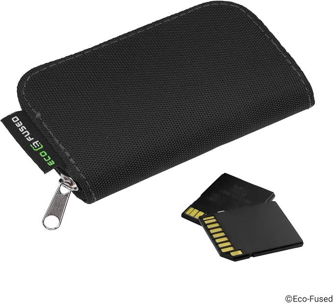Eco-Fused Memory Card Case - Fits up to 22x SD, SDHC, Micro SD, Mini SD and 4X CF - Holder with 22 Slots (Black & Grey / 22 Slots - 2 Pack) - Image 4