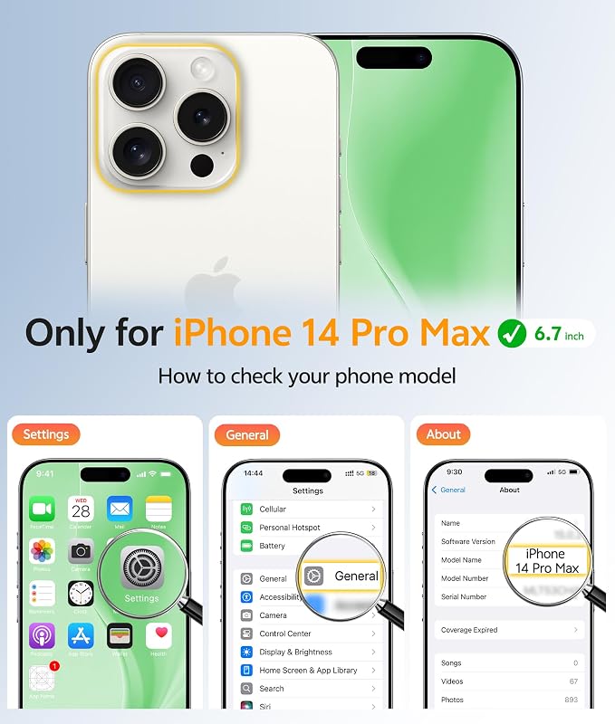 FNTCASE for iPhone 14 Pro Max Case, Fit for Magsafe, Glass Screen Protector | Full Camera Protection, Translucent Matte, 14FT Military Grade Drop Proof, Shockproof Protective Phone Cover, Green - Image 2