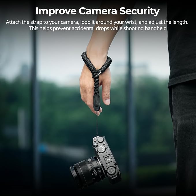 SMALLRIG Camera Wrist Strap, Universal Braided Camera Hand Strap | Adjustable Safety Strap Compatible for DSLR or Mirrorless Camera(Black) - Image 4