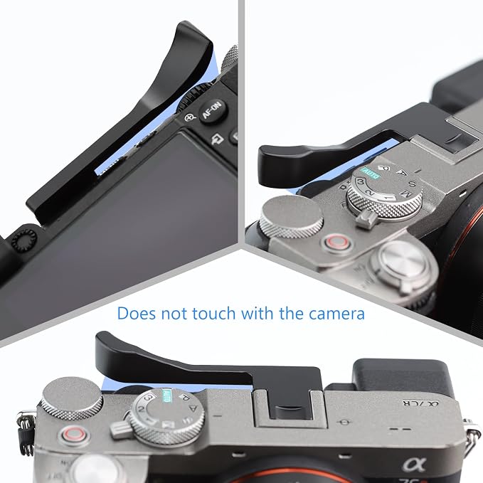 Haoge Metal Thumb Up for Sony α7CII,α7CR Alpha 7CII,ILCE-7CII,A7CR Digital Camera Accessories (Not Fits A7C) Black THB-A7CII-B Hot Shoe Rest Hand Grip - Image 5