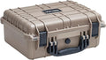 MEIJIA All Weather IP67 Waterproof Hard Camera Case,Hard Protective Case,Hard Case with Customizable Foam,Fit Use of Drones,Camera,Equipments,Pistols(Desert Tan,15.98x12.99x6.85inches) by MEIJIA