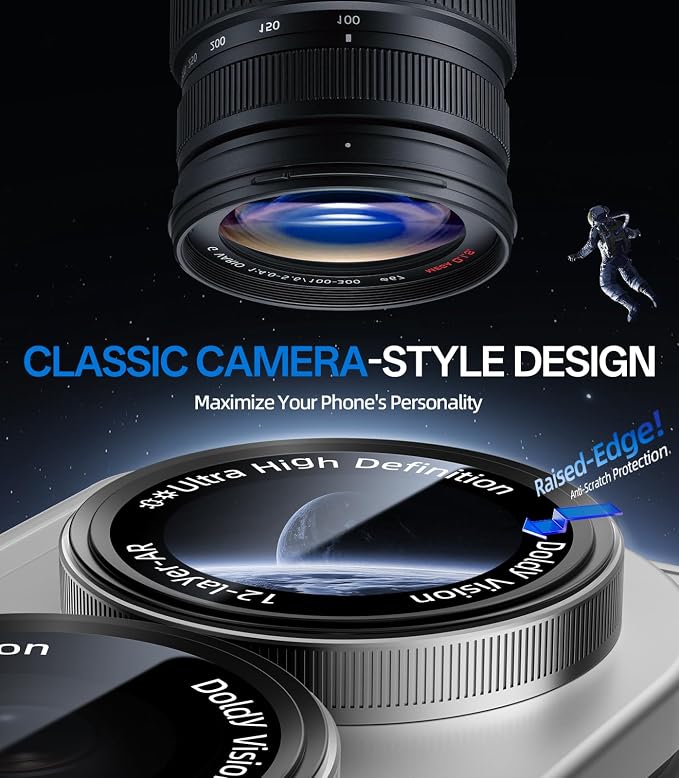 HelloDeere for Galaxy Z Fold 7/Z Fold 8 Ultra Camera Lens Protector Military-Grade 9H+ Tempered Glass AR Optical Tech HD Anti-Glare Anti-Scratch Metal Individual Ring Easy Install Case Friendly Silver - Image 3