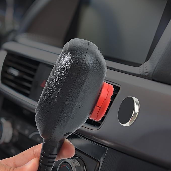 UAYESOK Magnet CB Mic Holder, Portable Vehicle Mic Clip Mount | For Mobile Radio Speaker Mics, With Round Knob - Image 2