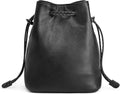 S-ZONESoft Leather Camera Insert Bag Drawstring Camera Pouch DSLR Lens Case | Top Grain Lambskin Leather, Drawstring Closure, Dust-proof, Scratch-resistant, Compatible with Canon Nikon Sony by S-ZONE