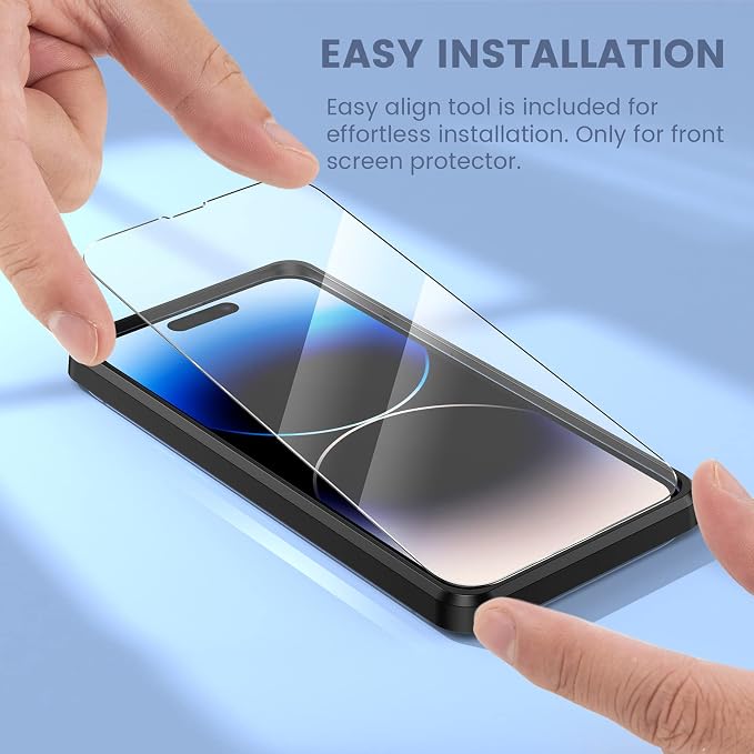 Maxdara for iPhone 14 Pro Max Screen Protector | 2 Pack iPhone 14 Pro Max Back Screen Protector with 2 Pack Camera Lens Protector and Front Screen Protector - Image 7