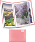 SXhyf A3 Diamond Painting Storage Book 16.5x12.1in for Display 60 Pages | 30 Pages Clear Sheet Protectors, Large Portfolio Folder for Artwork, Document, Organizer (Pink, A3-16.5 x 12.1 in) by SXhyf