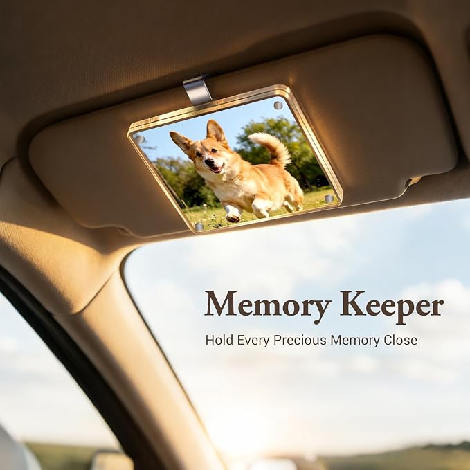 CoBak 2 Pack Acrylic Car Photo Holder, Magnetic Personalized Car Visor Clip, Car Accessories & Car Decor, Romantic Valentine's Day Gift for Family & Couples' Personal Photos - Image 7