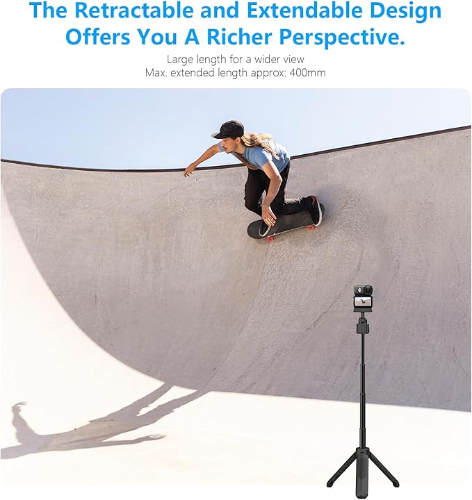 40cm/15.75" Selfie Stick Tripod Stand for Osmo Nano Action 6 with Magnetic Quick Release Adapter, 360 Mini Extension Rod Extended Pole Handle Grip Monopod for DJI Nano Osmo 6 Accessories - Image 7