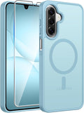 FNTCASE for Galaxy A17/A16 5G Phone Case, Fit for Magsafe, Screen Protector | Translucent Matte, 14FT Military Grade Drop Protection, Slim Shockproof Protective, for Samsung A 17 A 16 Cover, Teal by FNTCASE