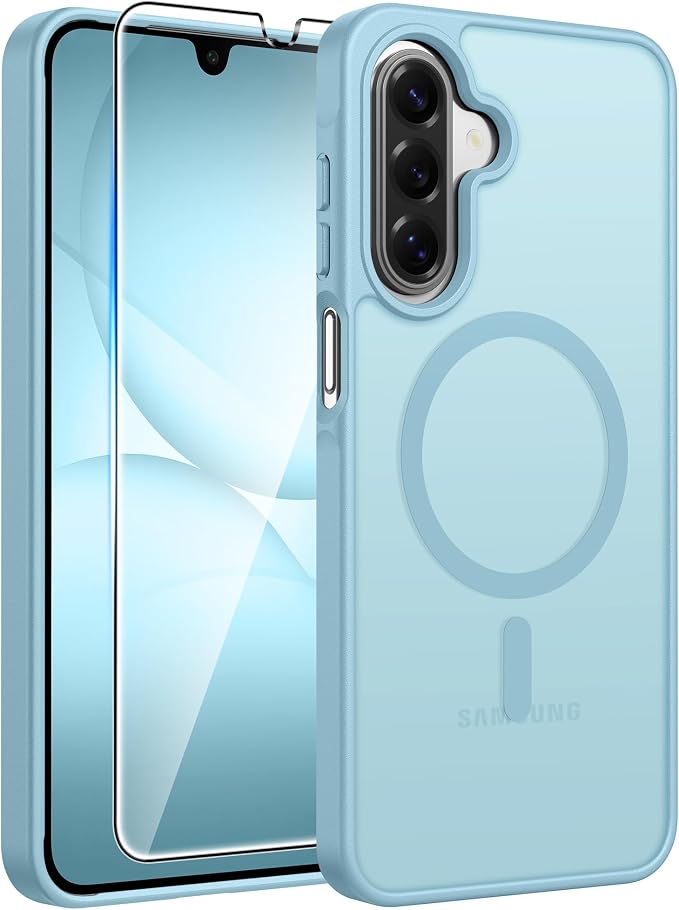 FNTCASE for Galaxy A17/A16 5G Phone Case, Fit for Magsafe, Screen Protector | Translucent Matte, 14FT Military Grade Drop Protection, Slim Shockproof Protective, for Samsung A 17 A 16 Cover, Teal by FNTCASE