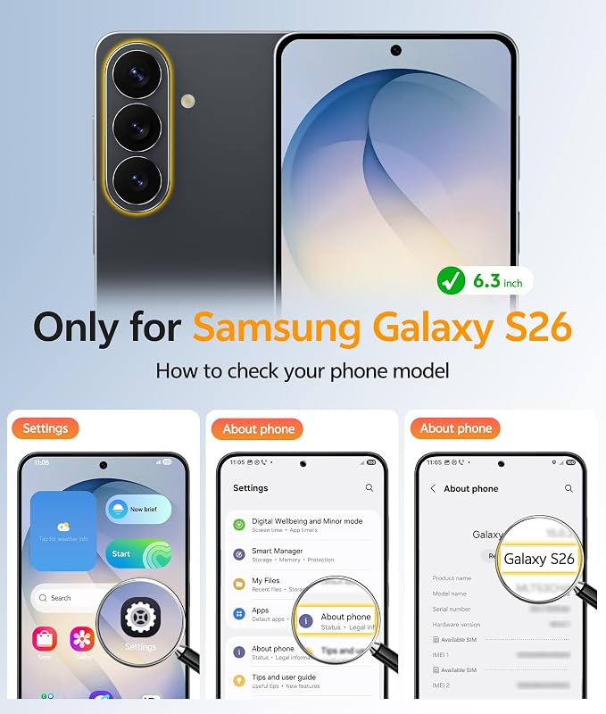 FNTCASE for Samsung Galaxy S26 Case, Fit for Magsafe, with Screen Protector | Full Camera Protection, Translucent Matte, 14FT Military Grade Drop Proof, Shockproof Protective Phone Cover, Blue - Image 2