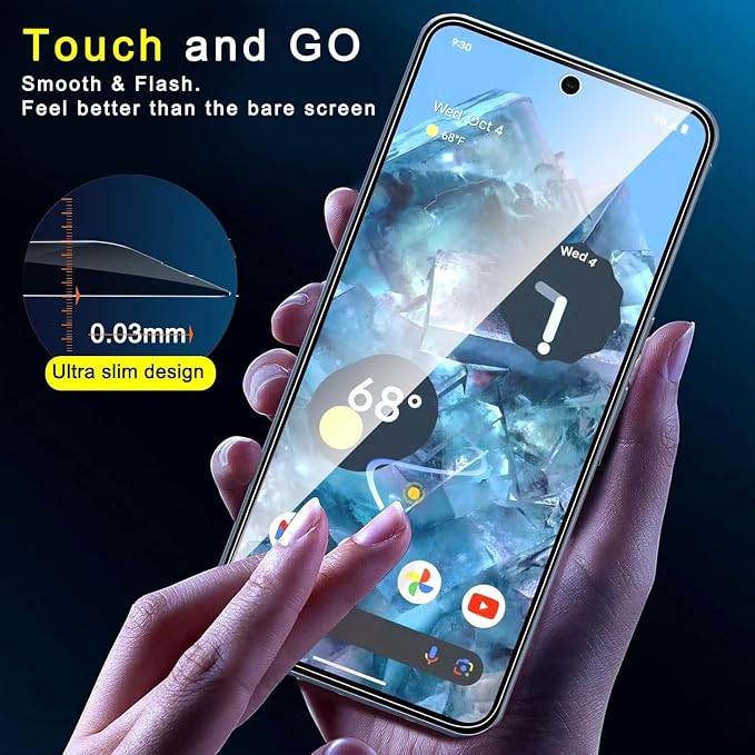 Ferilinso Privacy Screen Protector for Google Pixel 8 Pro, Tempered Glass | 3 Pack, 9H+ Hardness, Military-Grade Shatterproof, Case Friendly, Easy Installation Bubble Free, with Camera Lens Protectors - Image 6