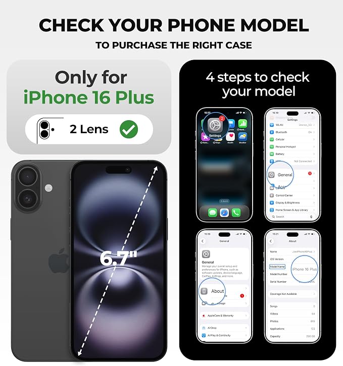 Dexnor for iPhone 16 Plus Case with Slide Camera Cover & Adjustable Kickstand, Magnetic Rugged Shockproof Bumper Cases Heavy-Duty Mangetic Protective Cover,Navy Blue - Image 2
