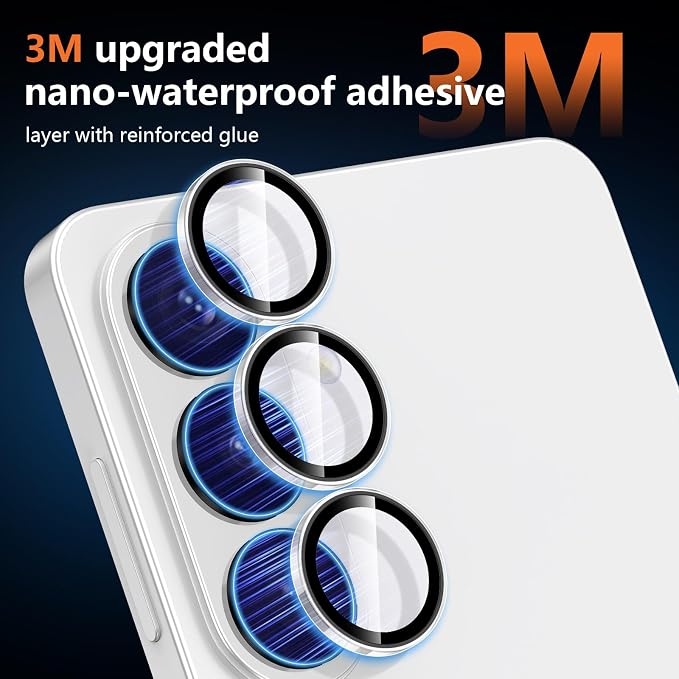 for Samsung Galaxy S26 Camera Lens Protector, Individual Metal Ring Tempered Glass Lens Cover, [Strong Adsorption] Scratch Resistant Ultra-Thin HD Clear Lens Cover, 1 Set-Clear - Image 4