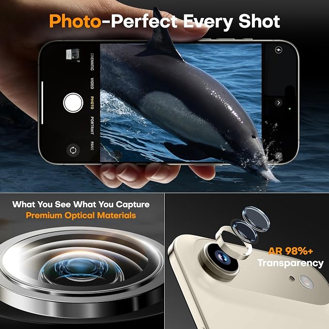 for iPhone Air Camera Lens Protector- Light Gold | 9H Tempered Glass, Metal Individual Camera Cover, Accessories, Anti-drop, Case Friendly, HD Clear, Anti-Scratch - Image 4