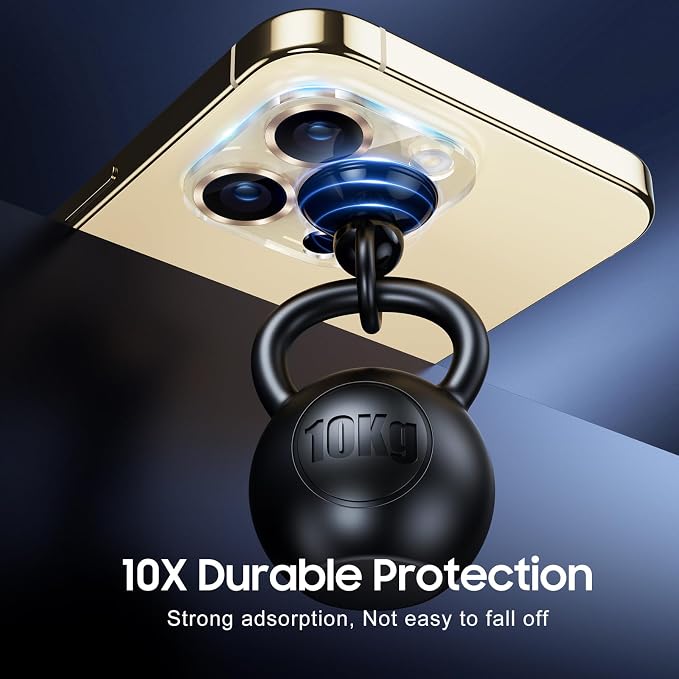 UniqueMe for 3 Pack iPhone 15 Pro/15 Pro Max Camera Lens Protector-Gold | Drop Protection, Case Friendly, 9H Tempered Glass, Camera Cover Screen, 2023 New Version - Image 2
