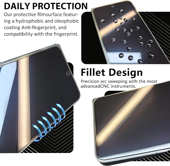 For Samsung Galaxy Z Fold 5, 2 Inner Films, 2 Cover Glass, 2 Lens Guards | HD Clear, Responsive Touch, Case Friendly, Everyday Scratch Protection, Smooth Surface, Easy Installation, Two Cleaning Kits - Image 7