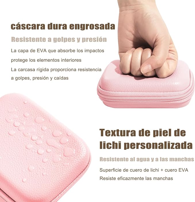 STARGAZ Digital Camera Case,suitable for camera case small such as CAMKORY/KODAK PIXPRO FZ45/FZ55/Canon PowerShot ELPH/HS,Leica,etc.Compact digital camera bag, can also store such as SD cards(Pink) - Image 4