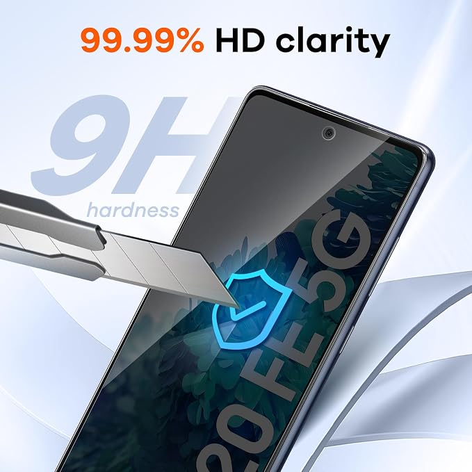 3+3 for Samsung Galaxy S20 FE 5G Privacy Screen Protector Camera Protector | 9H Tempered Glass Cell Phone Protector Camera Lens Protector - Image 6