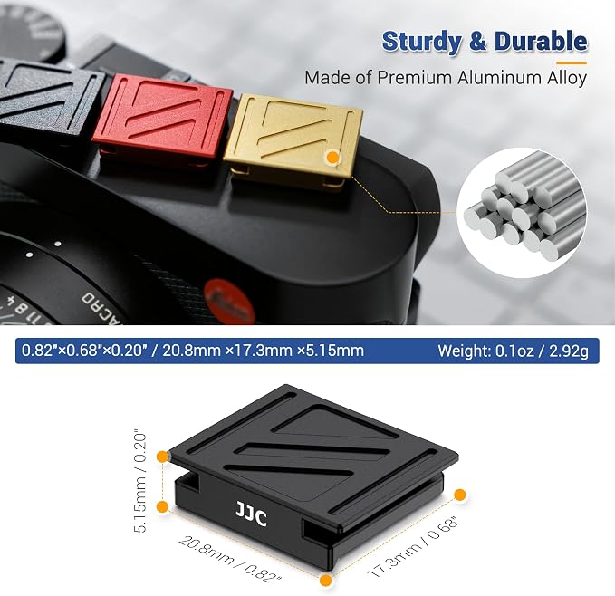 Upgraded Q3 43 Metal Hot Shoe Cover Cap w Full-Coverage for Leica Q3 43 Q2 | Q3 43 Hotshoe Protector, Aluminum Alloy Cover with Silicone Cushion, Special Designed for Leica Q3 43 Camera Accessories - Image 3
