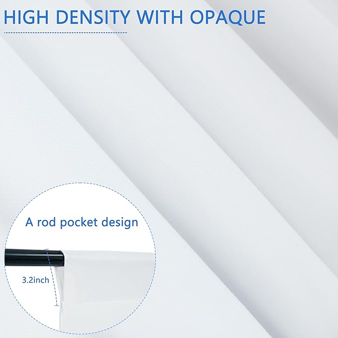 TRLYC White Photography Backdrops 10x20 FT Seamless Background for Studio | White Backdrop for Photoshoot Video Backgrounds Screen Party Wrinkle-free Polyester Non-Glare Rod Pocket Easy Setup - Image 2