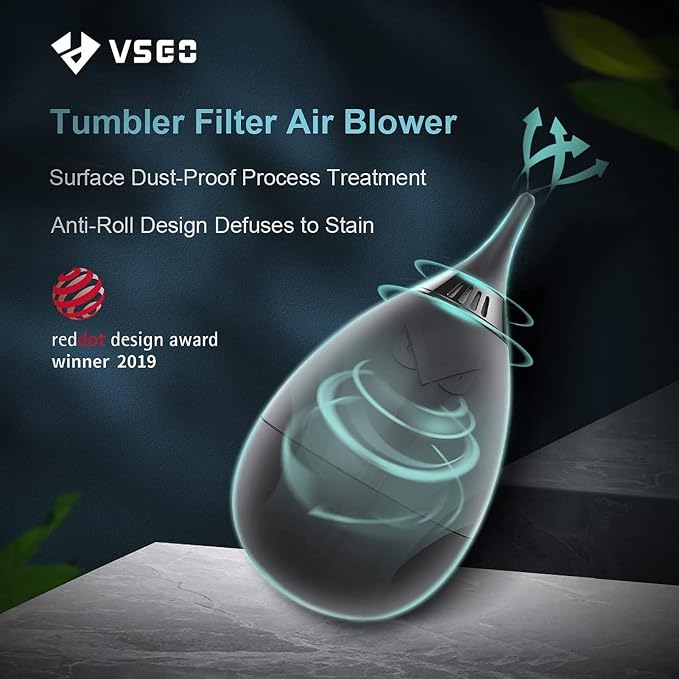 VSGO Professional Lens Cleaning Kit with Air Blower Folding Pouch Microfiber Lens Cloth Wet Wipes Lens Cleaner Metal Brush Cotton Swab Compatible for Optical Camera Lens Phone Laptop Cleaning(VS-A2E) - Image 4
