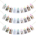 KLOGTSIND Hanging Photo Display, 3PCS Boho Wood Bead Garland Wall Decor | Photo Banner with 9 Wooden Clips for Bedroom, Living Room, Office, Dorm Decor, Pictures Postcards Holder Teen Girl Gifts by KLOGTSINDDirect