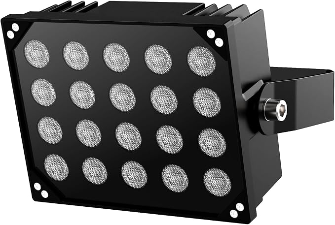 Univivi 20-LEDs IR Illuminator 850nm IR Light for Security Camera, Black | Long Range IR Illuminators for Night Vision, 90 Degree Wide Angle Infrared Flood Light, IP67 Waterproof for Outdoor&Indoor - Image 7