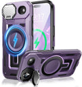 Camera Stand Case for iPhone 17 Air, [Compatible with MagSafe] [Lens Cover] 2025 Version Military Grade Protective Soft Case for iPhone 17 Air 6.5 inch Men Women, Purple by WASTROYAL