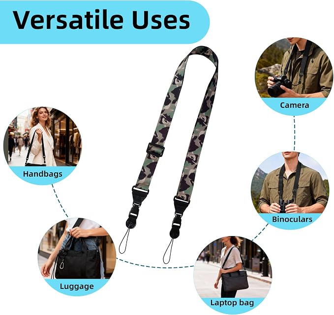 Adjustable Shoulder Strap, iPad Strap Nylon Neck Lanyard | for iPad/Samsung Tablet Case,Camera Binocular Crossbody Laptop Luggage Bag - Image 8