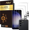 Ailun Screen Protector + Camera Lens Protector for Galaxy S23 FE, 3+3 Pack | 6.4 Inch, Tempered Glass, Fingerprint Unlock, 0.25mm, Ultra Clear, Anti-Scratch, Case Friendly by Ailun