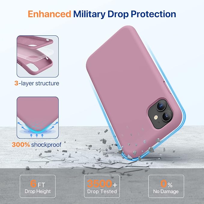 Miracase Silicone for iPhone 11 Phone Case, Blackcurrant | Soft Anti-Scratch Microfiber Lining, Premium Silicone Cover Shockproof Drop Protection Phone Case for 11 - Image 2