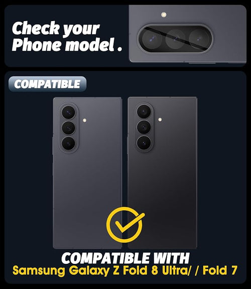 (3 Pack) Orzero Camera Lens Protector Compatible for Samsung Galaxy Z Fold 8 Ultra/Fold 7, Protector de Cámera Tempered Glass 9H Precise Camera Cutouts Anti-Scratch Does Not Affect Night Shots and Flash - Image 2