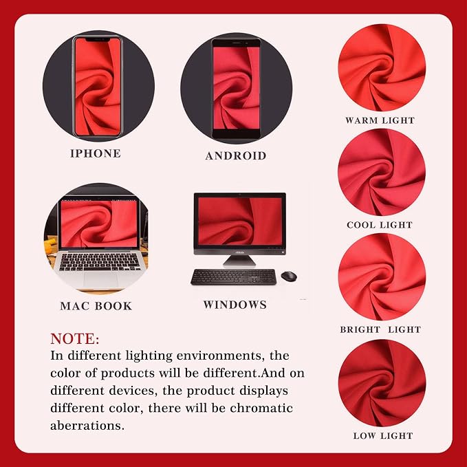 10ft x 10ft Deep Pink Backdrop Curtains for Parties, Polyester Fabric Backdrop Drapes with Rod Pockets for Weddings, Birthday, Halloween, Photography, Christmas Party Background Curtain, 2 Panels - Image 7