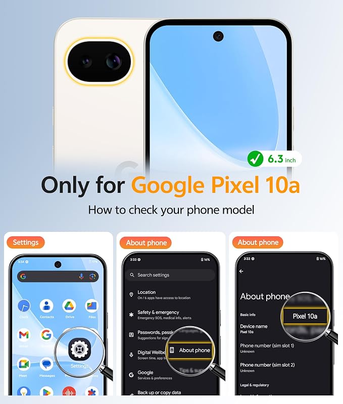 FNTCASE for Google Pixel 10a Case, Fit for Magsafe, with Screen Protector | Translucent Matte Magnetic Back, 14FT Military Grade Drop Protection, Slim Shockproof Protective Phone Cover, Light Blue - Image 2