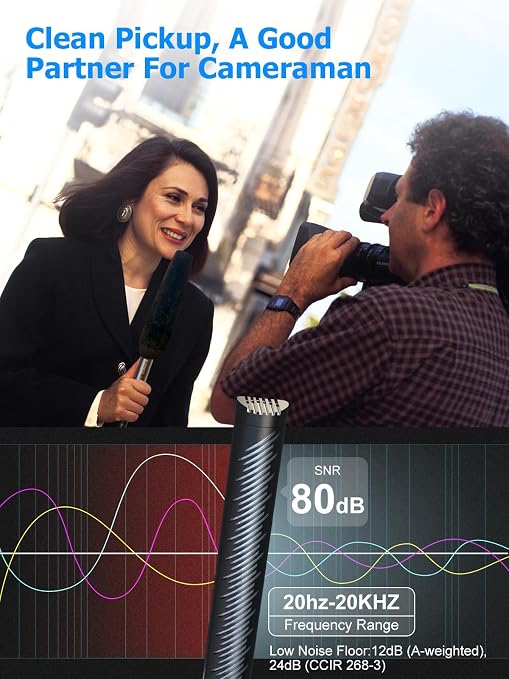 SYNCO Shotgun Microphone D2 Hyper Cardioid XLR Condenser Mic | Rode Shotgun Mic, Directional Condenser Audio Recording Pickup, for DSLR Cameras, Film Interview, ENG/EFP Video Creators - Image 8