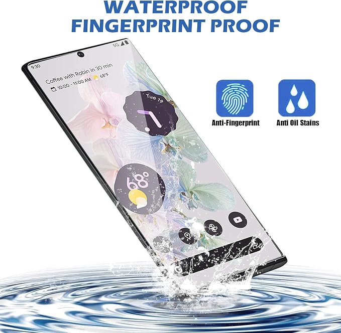 [3+1 Pack] for Google Pixel 6 Pro Screen Protector, 9H Tempered Glass, Ultrasonic Fingerprint Compatible, 3D Curved, HD Clear Scratch Resistant for Google Pixel 6 Pro 5G Glass Screen Protector - Image 6