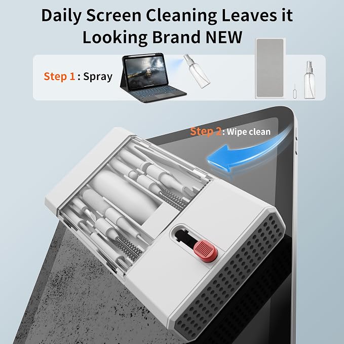 Keyboard Cleaner Laptop Cleaning Kit 22-in-1 | Computer Screen Cleaning Brush Tool, Multi-Function Electronic Device Cleaner Kit for MacBook, iPhone, Earbud, Camera Lens - Image 3