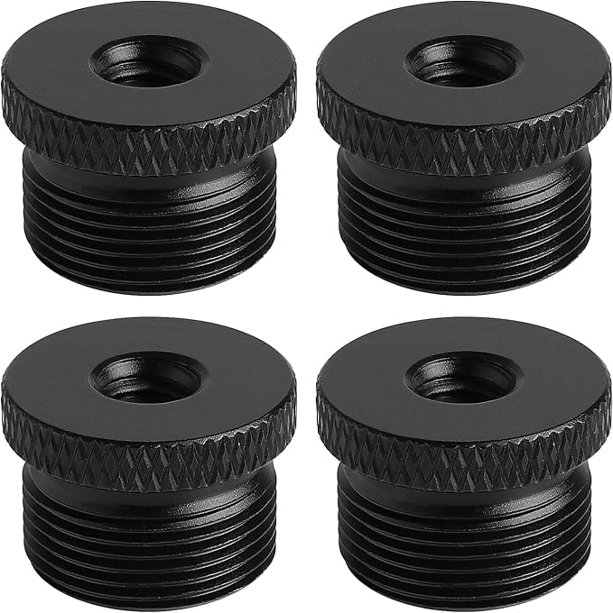 4 Pack Mic Stand Adapter 1/4 Female to 5/8 Male Screw Adapter Thread Tripod Screw Adapter for Microphone Stand Mount to Camera Tripod by FRGYEE