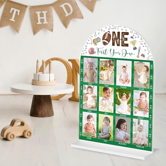 My First Year Photo Board Baby Milestone Signs One Year of Baby Photo Board, Best Babies Keepsake 10x14 Inches Acrylic Sign Decor Fits 2" x 3" Photo A15 - Image 5