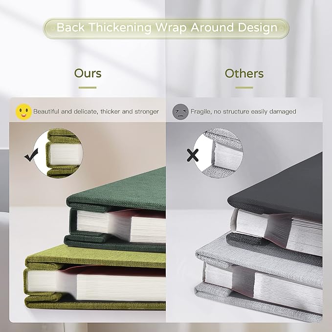 Popotop Large Photo Album Self Adhesive 4x6 5x7 8x10 Scrapbook Album DIY Picture Book,Gifts for Mom,Family Baby and Wedding,with Metal Pen and Plastic Board - Image 6