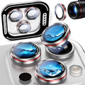 Uyiton for iPhone 13 Pro Max/13 Pro Camera Lens Protector | Unique Lines Text Design, Case-Friendly, Military-Grade Sapphire Glass Metal Camera Cover, Easy to Install, Silver+Red by Uyiton