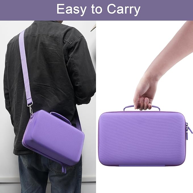 Hard Case for Canon EOS Rebel T7/T100/R50/R100 DSLR Camera with Lens | Fits for Canon T7/T100/R50/R100/R5/R6 V//R6 Mark II DSLR Camera and Lens, With Shoulder Strap, Protective Case, Purple - Image 8