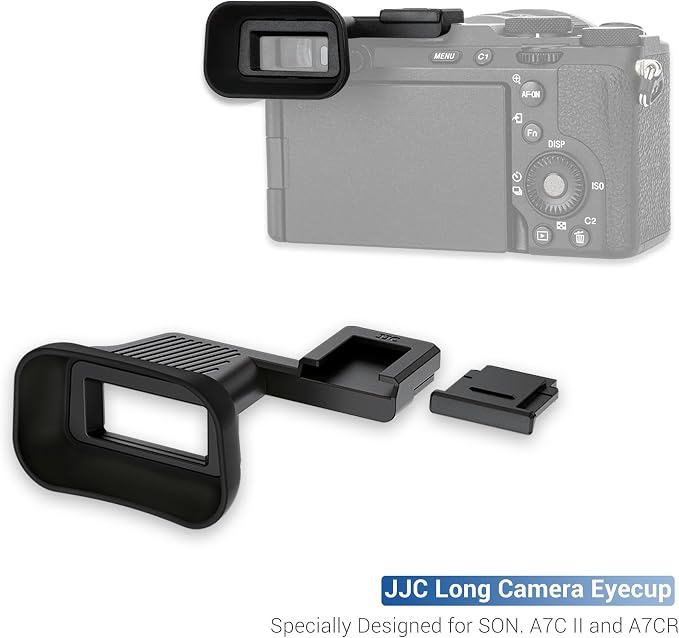 Upgraded A7C II A7CR Eyecup Eye Cup with Hot Shoe Cover, Soft Silicon Extended Viewfinder Eyepiece for Sony Alpha 7CII 7C R 7C II (Not Fits A7C) with Built-in Cold Shoe Mount for LED lights Microphone - Image 8