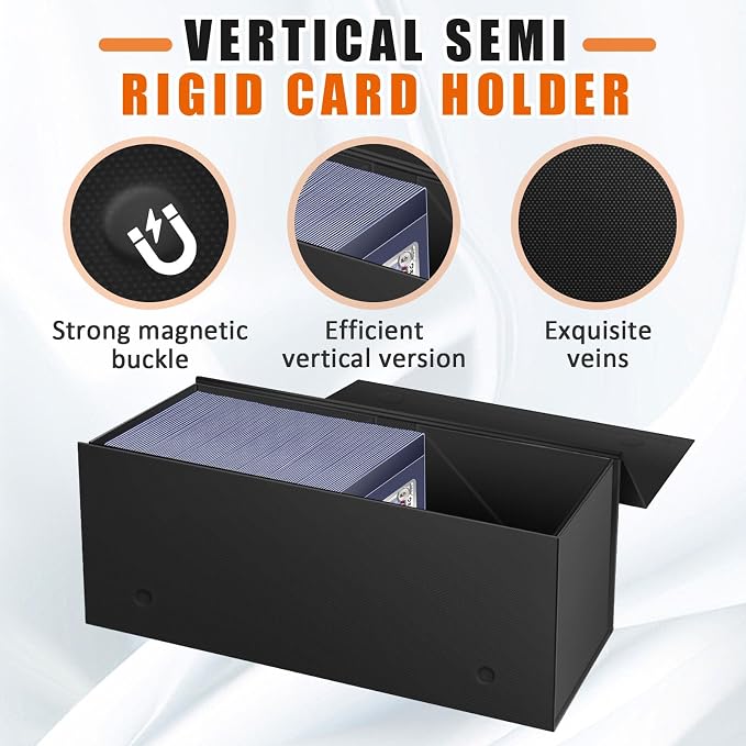 Semi Rigid Card Holder, Magnetic and Semi Rigid Card Storage Box – 1ct, Black - Image 4