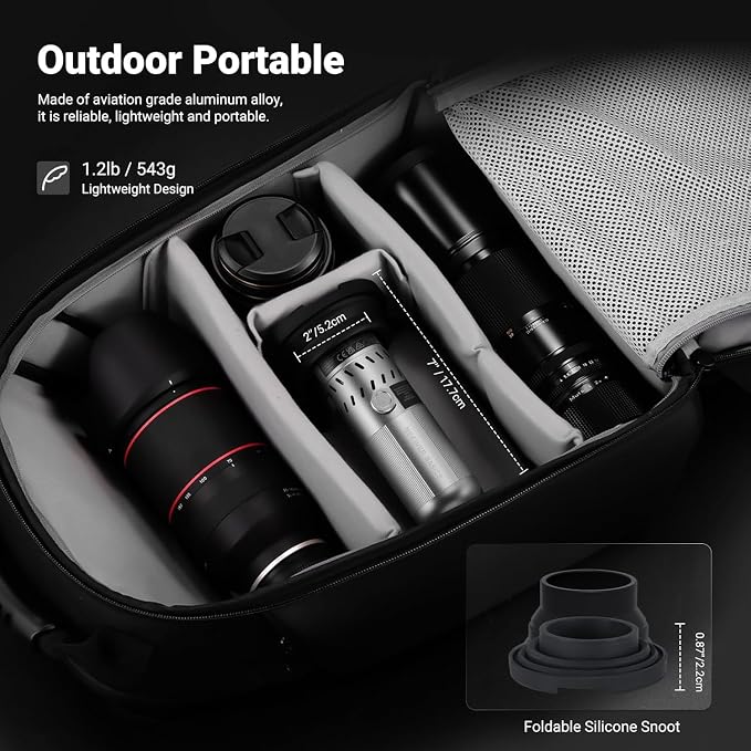 NEEWER BASICS 20W RGB Photography Flashlight with 4 Colors/20 Gobo Filters, Built in 49.95Wh Battery, 6300K CRI95+ Portable LED Spotlight Ambient Sunset Light for Video Recording Studio Lighting, FL20 - Image 8