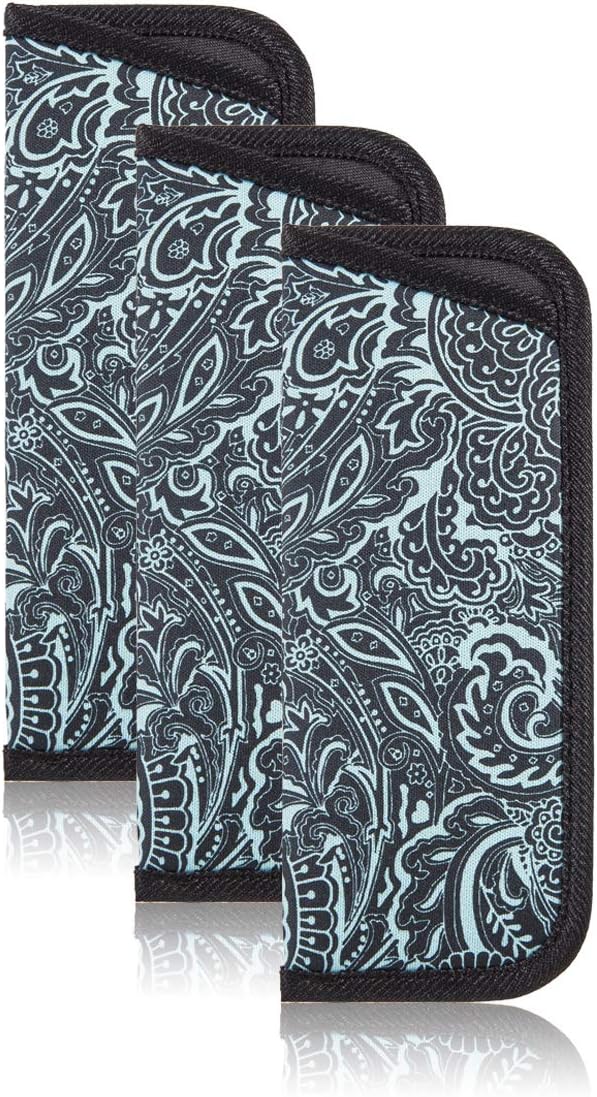 TRIUMPH VISION 3 Pack Reading Glasses Pouch Soft Case Eyeglass Sleeve Slim | Alternative to Bulky Case in bag, Lightweight Lined Padded Protect Optical lens Slip in, Cute Pattern Portable for Daily Use by TRIUMPHVISION