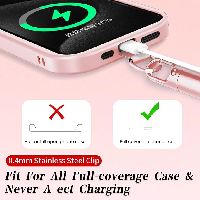 Phone Lanyard Hand Wrist Strap Universal Adjustable Phone Finger Grip Wristlet with 3 Patches Tether Universal for iPhone 17 16 Pro Max 15 Charms for Keychain USB Flash Drive Wallet ID Name Tag Pink - Image 4