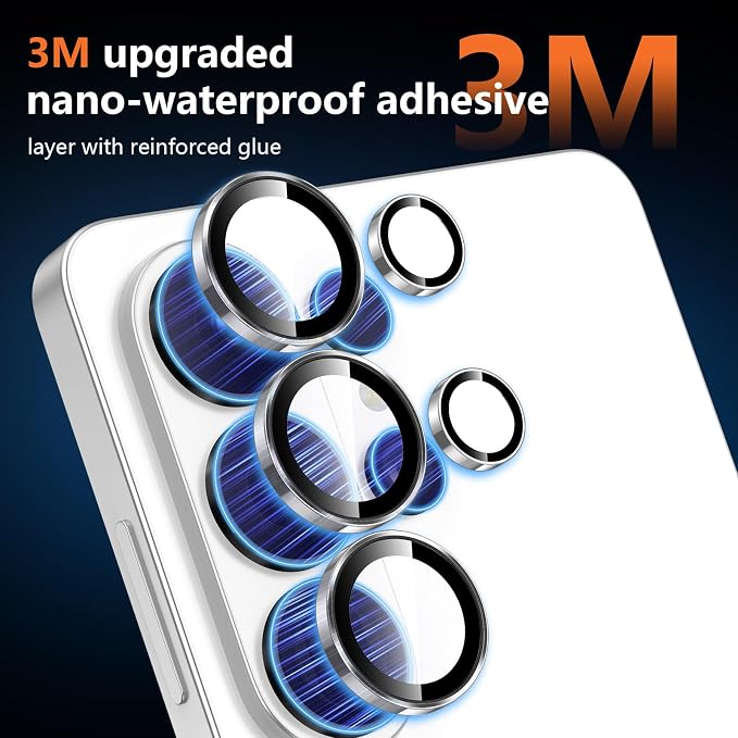 for Samsung Galaxy S26 Ultra Camera Lens Protector, Individual Metal Ring Tempered Glass Lens Cover, [Strong Adsorption] Scratch Resistant Ultra-Thin HD Clear Lens Cover, 1 Set-Clear - Image 4