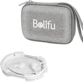 Belifu Storage Bag with Wrapable Pads Holder, Hard Travel Case for Tens Unit, Electrode Pads and Wires Organizer, Portable Zipper Bag with Film and Mesh Bag by Belifu